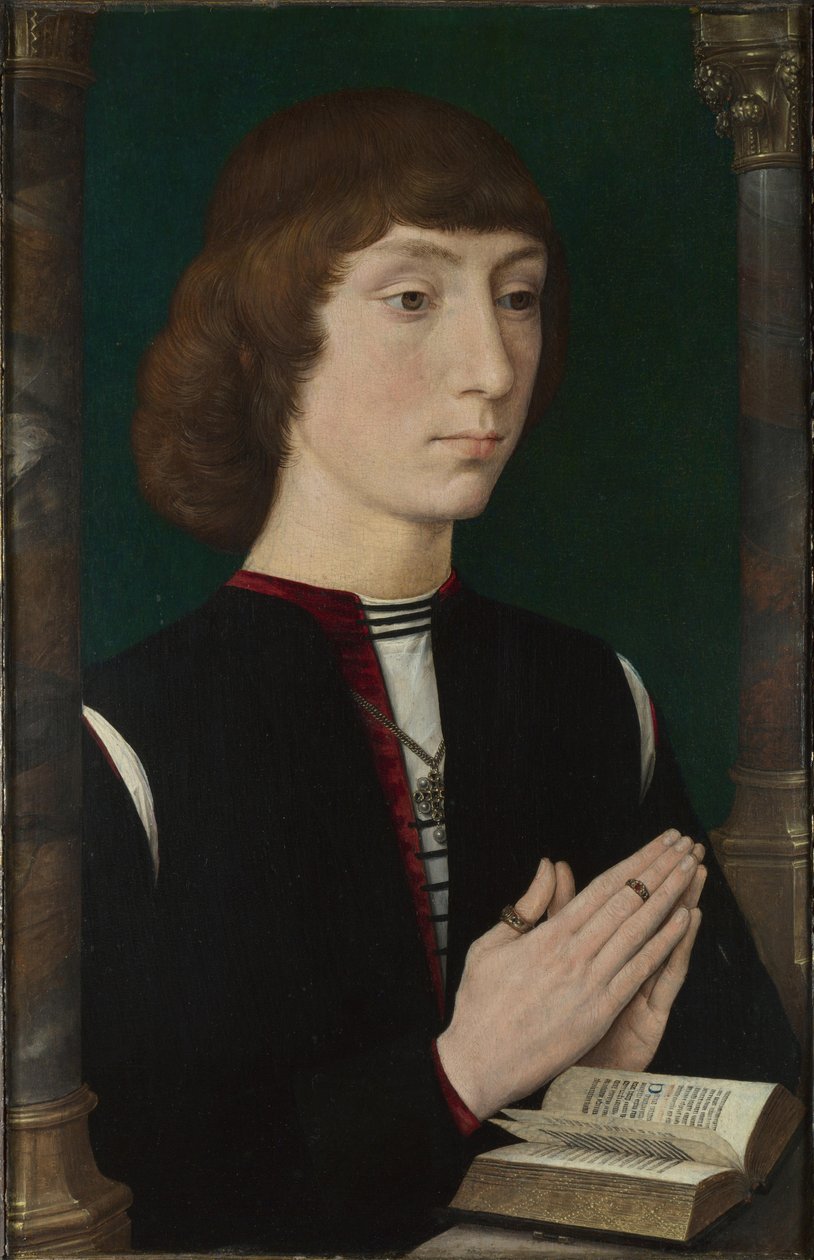 Młody mężczyzna na modlitwie, 1470s autorstwa Hans Memling