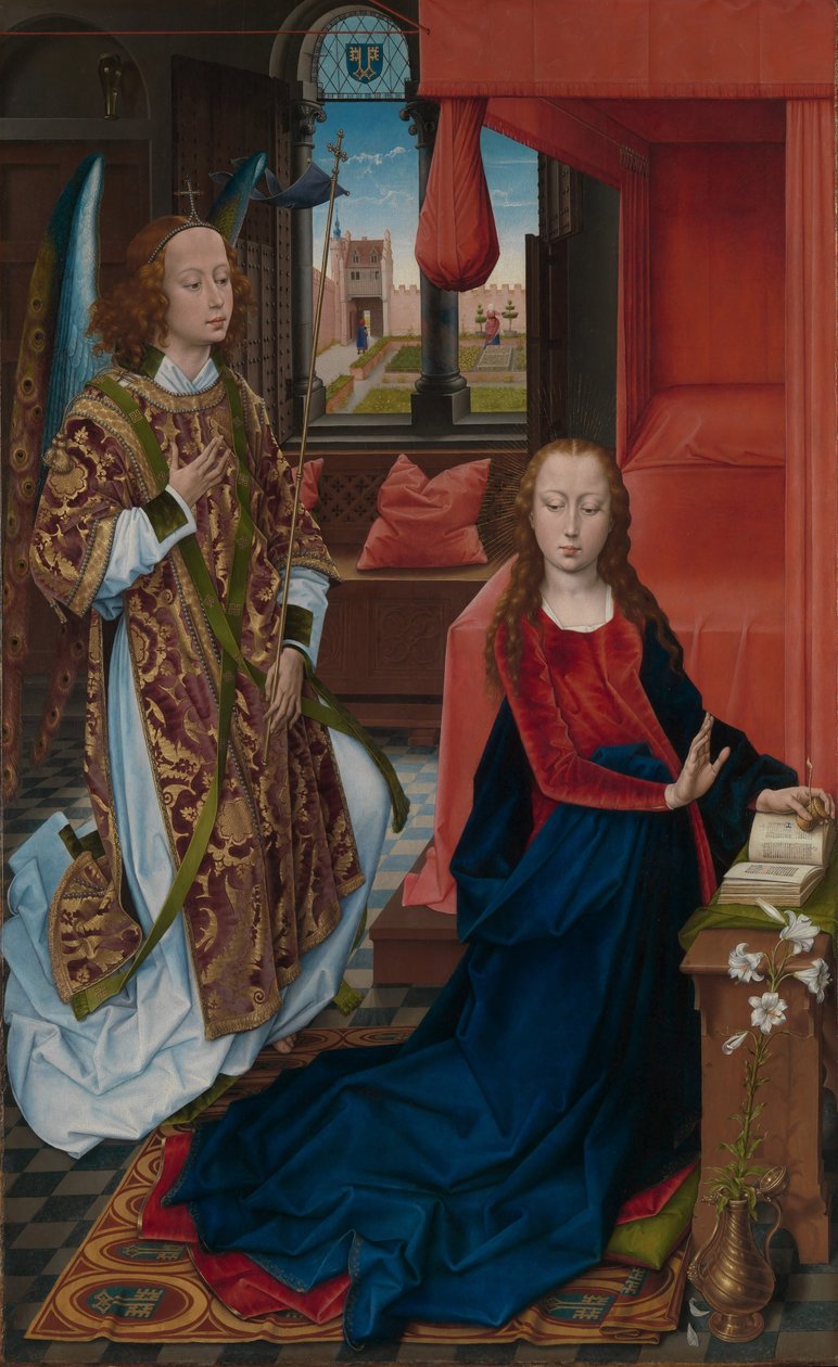 Zwiastowanie, 1465-75 autorstwa Hans Memling