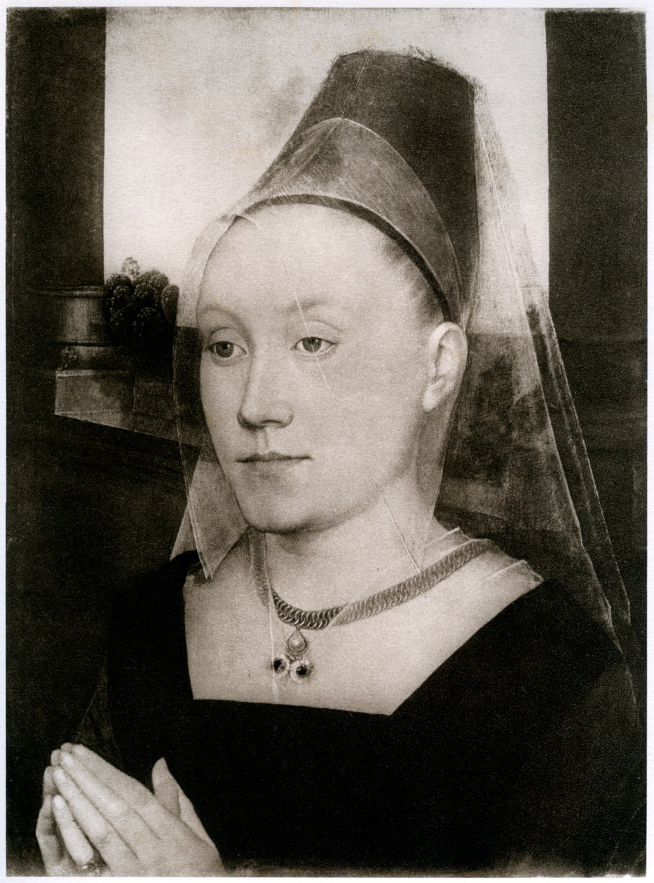 Barbara Van Vlaenderbergh, żona Guillaume Moreela, ok. 1480, 1927 autorstwa Hans Memling