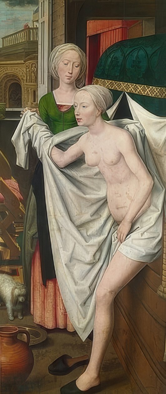 Batszeba w wannie. około 1485 autorstwa Hans Memling