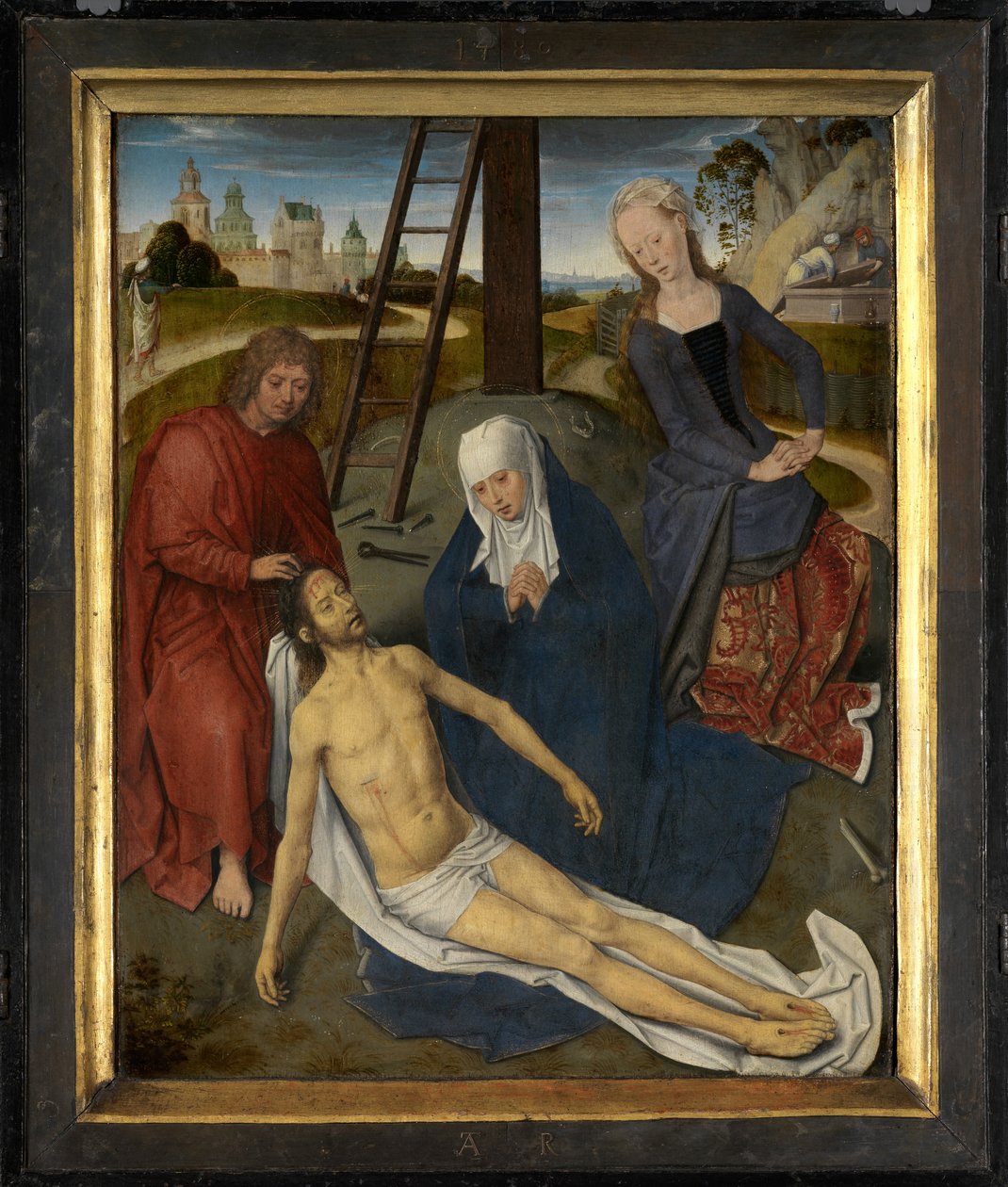 Painel central do Tríptico de Adriaan Reinspolish autorstwa Hans Memling