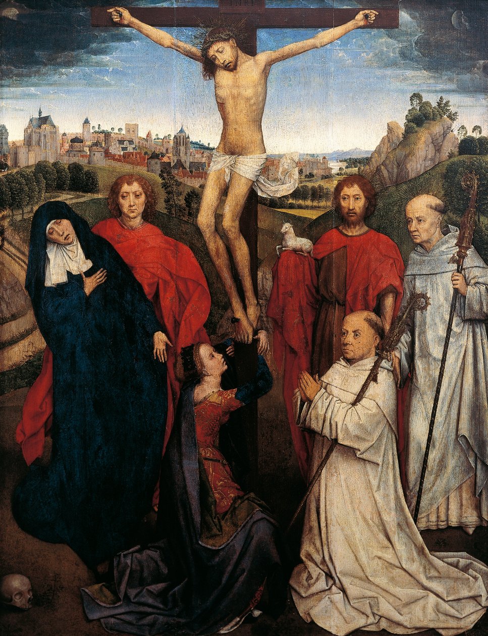 Ukrzyżowanie, centralny panel z Tryptyku Jana Crabbe, ok.1470 autorstwa Hans Memling