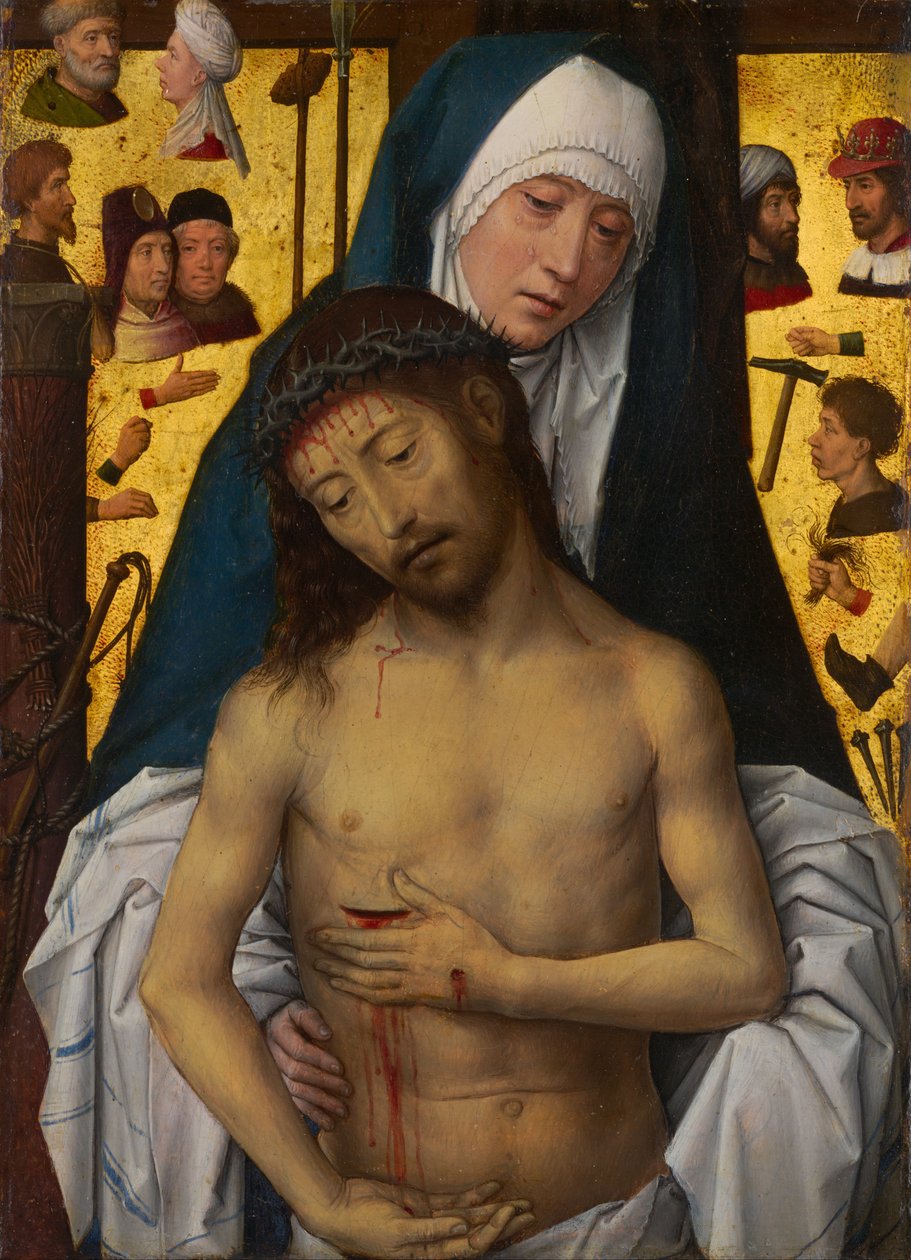 Dziewica Maryja pokazuje Męża Boleści autorstwa Hans Memling