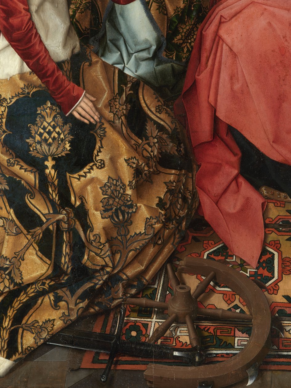Fragment centralnego panelu Tryptyku św. Jana Chrzciciela i św. Jana Ewangelisty autorstwa Hans Memling