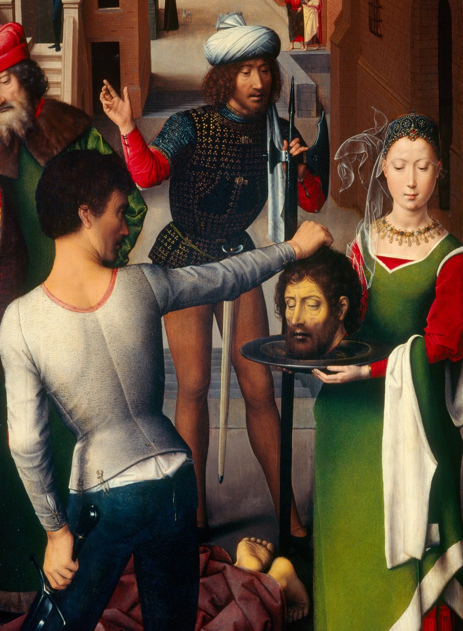 Fragment lewego panelu Tryptyku św. Jana Chrzciciela i św. Jana Ewangelisty autorstwa Hans Memling