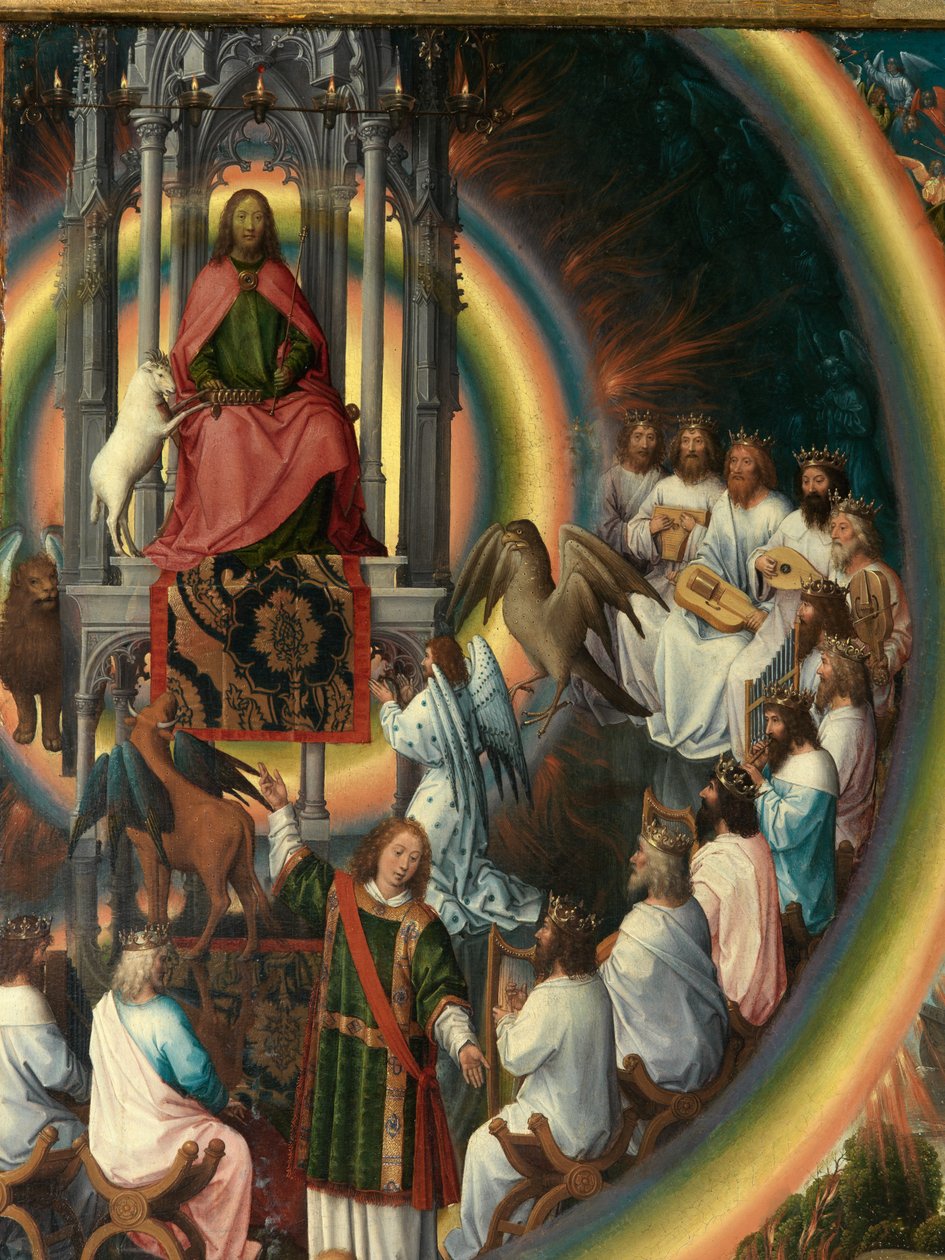 Fragment prawego panelu Tryptyku św. Jana Chrzciciela i św. Jana Ewangelisty autorstwa Hans Memling