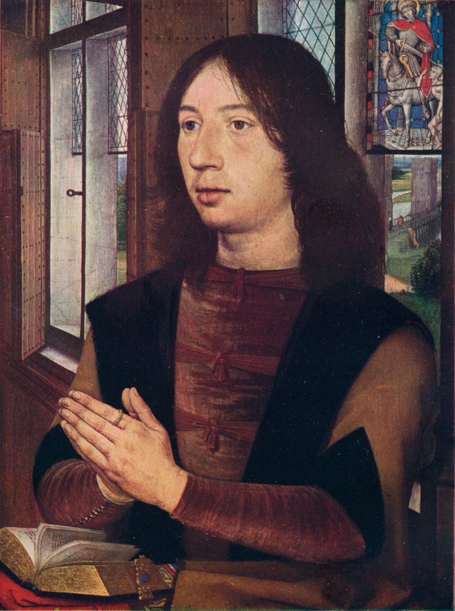 Maarten van Nieuwenhove, z Dyptyku Maertena van Nieuwenhove, 1487 autorstwa Hans Memling