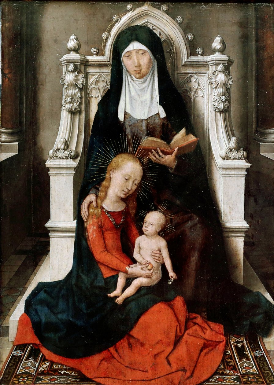 Madonna z Dzieciątkiem i św. Anną autorstwa Hans Memling