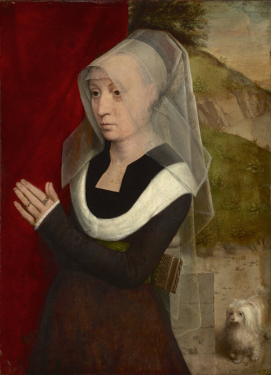 Portret kobiety podczas modlitwy autorstwa Hans Memling