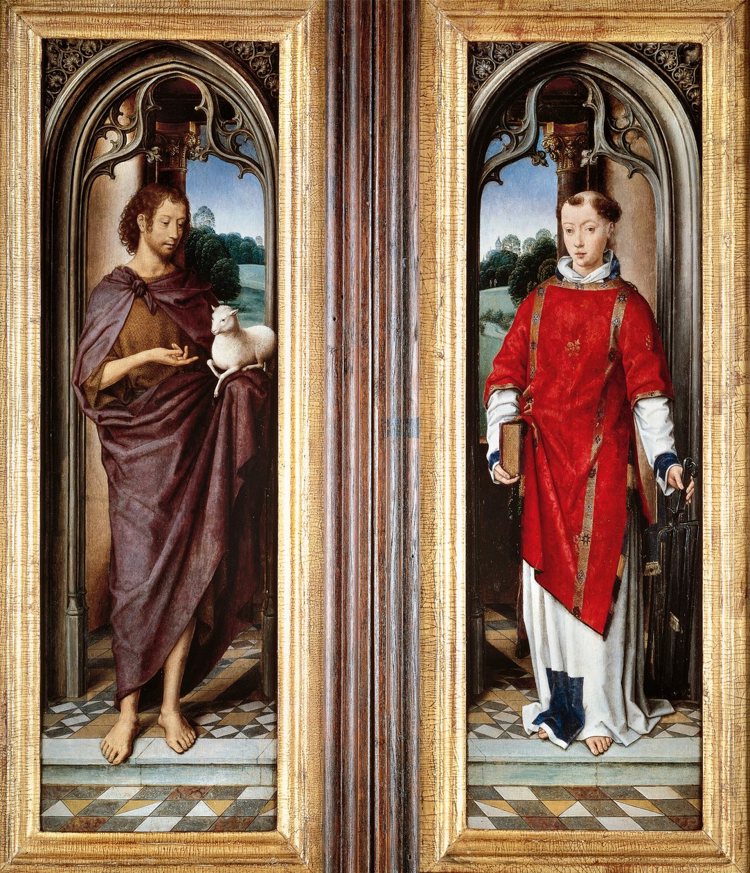 Św. Jan Chrzciciel i św. Wawrzyniec, autorstwa Hansa Memlinga (ok. 1430-1494) autorstwa Hans Memling