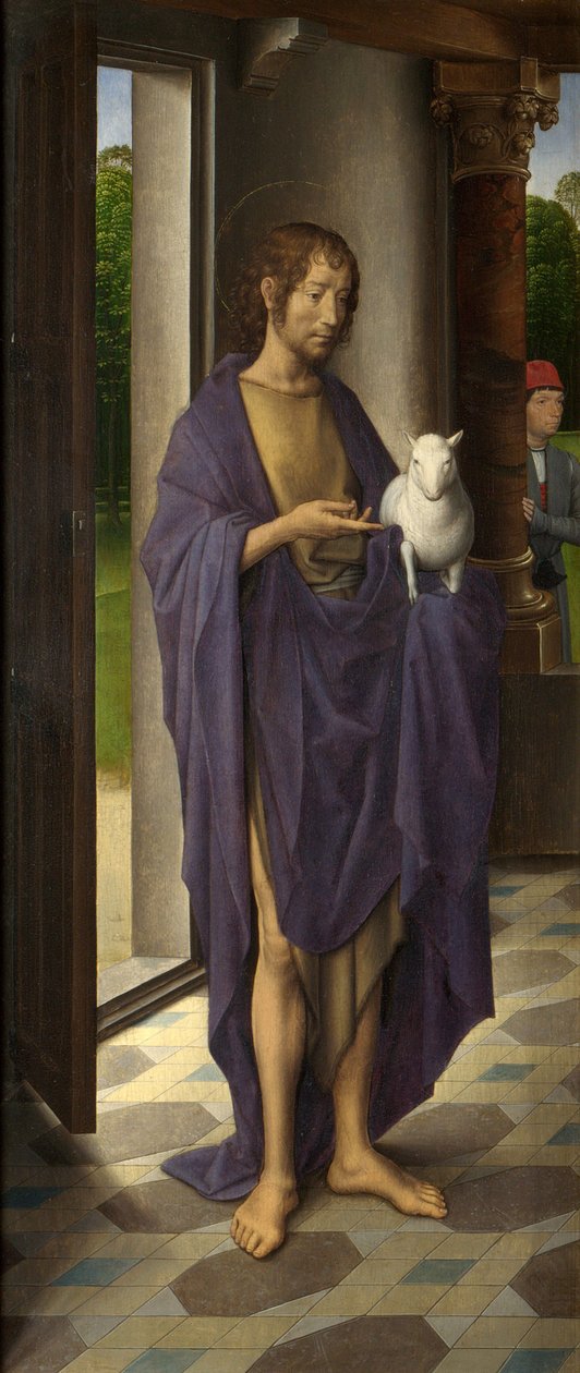 Św. Jan Chrzciciel z „Tryptyku Donne”, ok. 1478 (olej na dębie) autorstwa Hans Memling