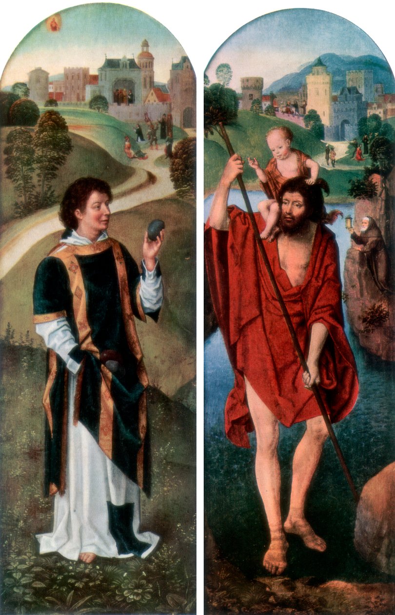 Św. Szczepan i Św. Krzysztof, 1927 autorstwa Hans Memling