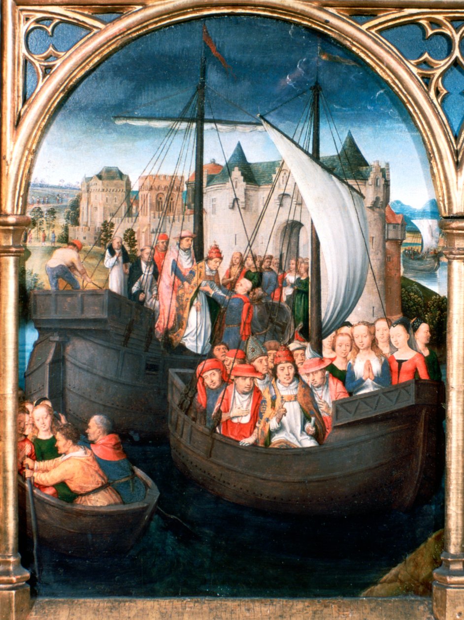 Sanktuarium św Urszuli, wyjazd z Bazylei, 1489 autorstwa Hans Memling