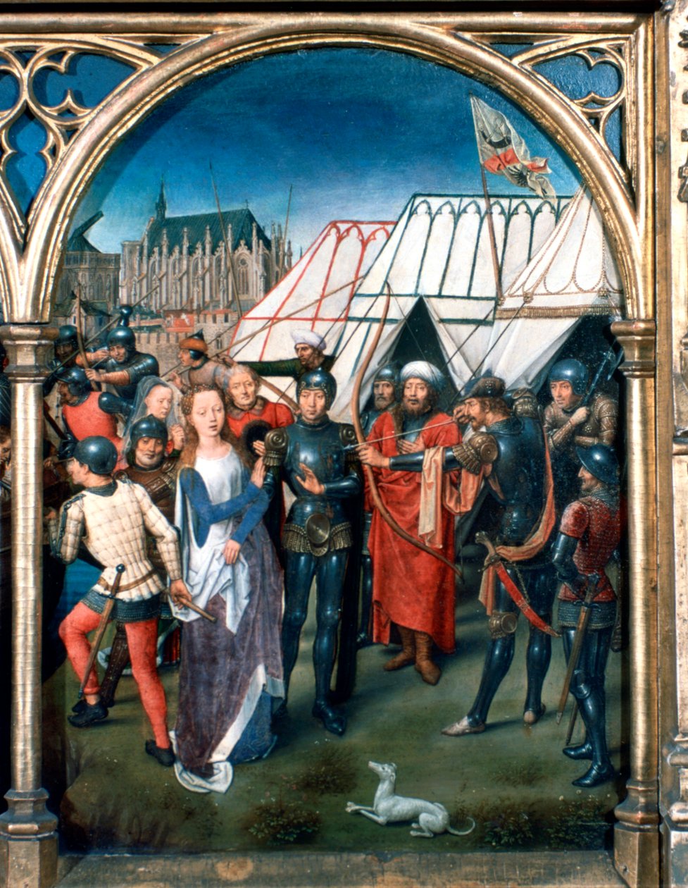 Sanktuarium św. Urszuli, męczeństwo w Kolonii, 1489 autorstwa Hans Memling