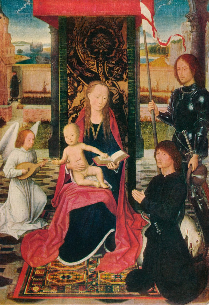 Dziewica z Dzieciątkiem z Aniołem, ok. 1480 autorstwa Hans Memling