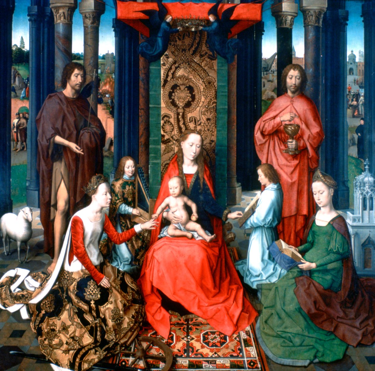 Tryptyk św. Jana Chrzciciela i św. Jana Ewangelisty, 1479 autorstwa Hans Memling