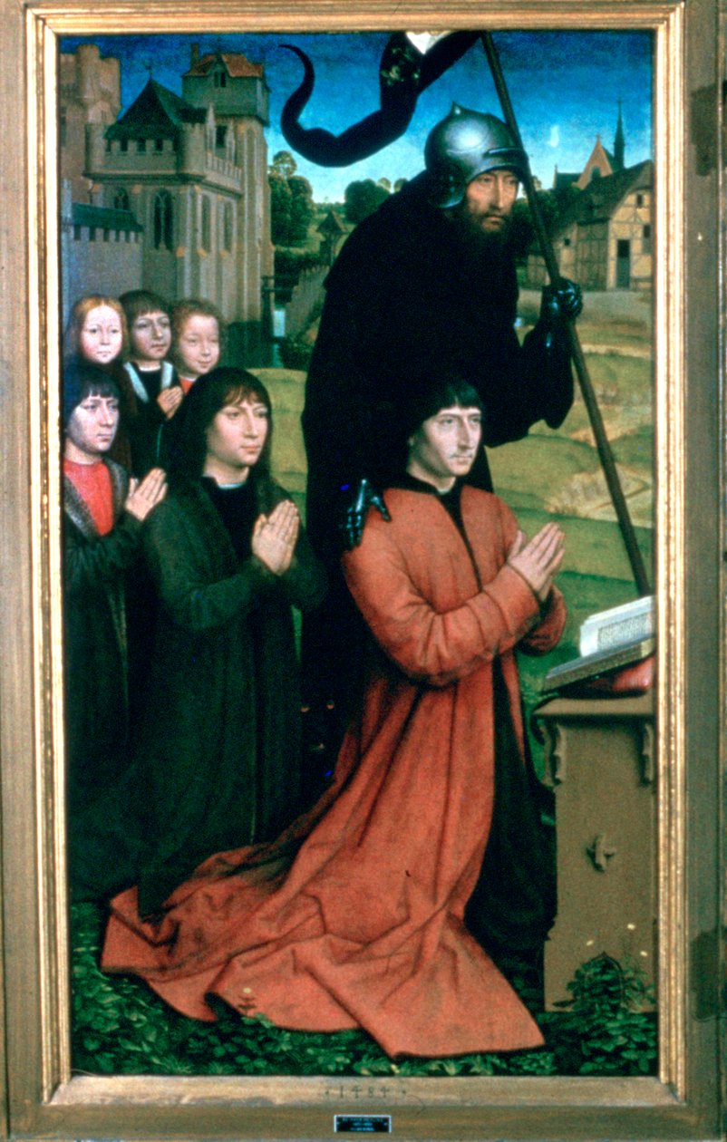 Tryptyk rodziny Moreel, detal, 1484 autorstwa Hans Memling