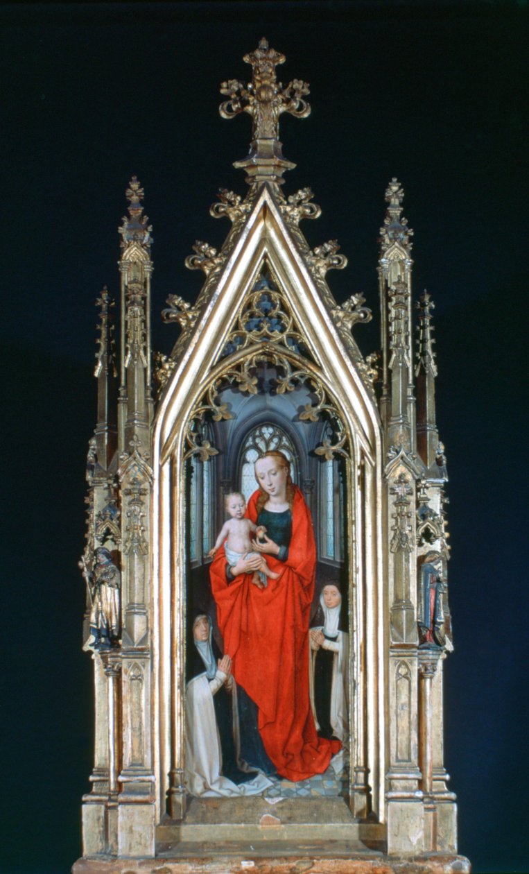 Dziewica z Dzieciątkiem, Sanktuarium św Urszuli, 1489 autorstwa Hans Memling