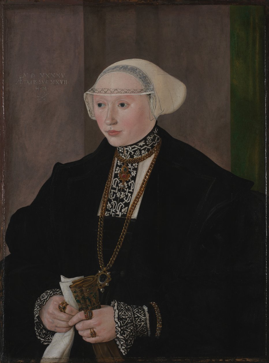 Portret Marii Kitscher, żony Freyberga, 1545 autorstwa Hans Muelich or Mielich