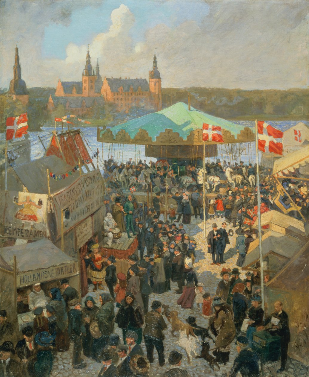 Listopadowy Targ w Hillerod autorstwa Hans Nikolaj Hansen