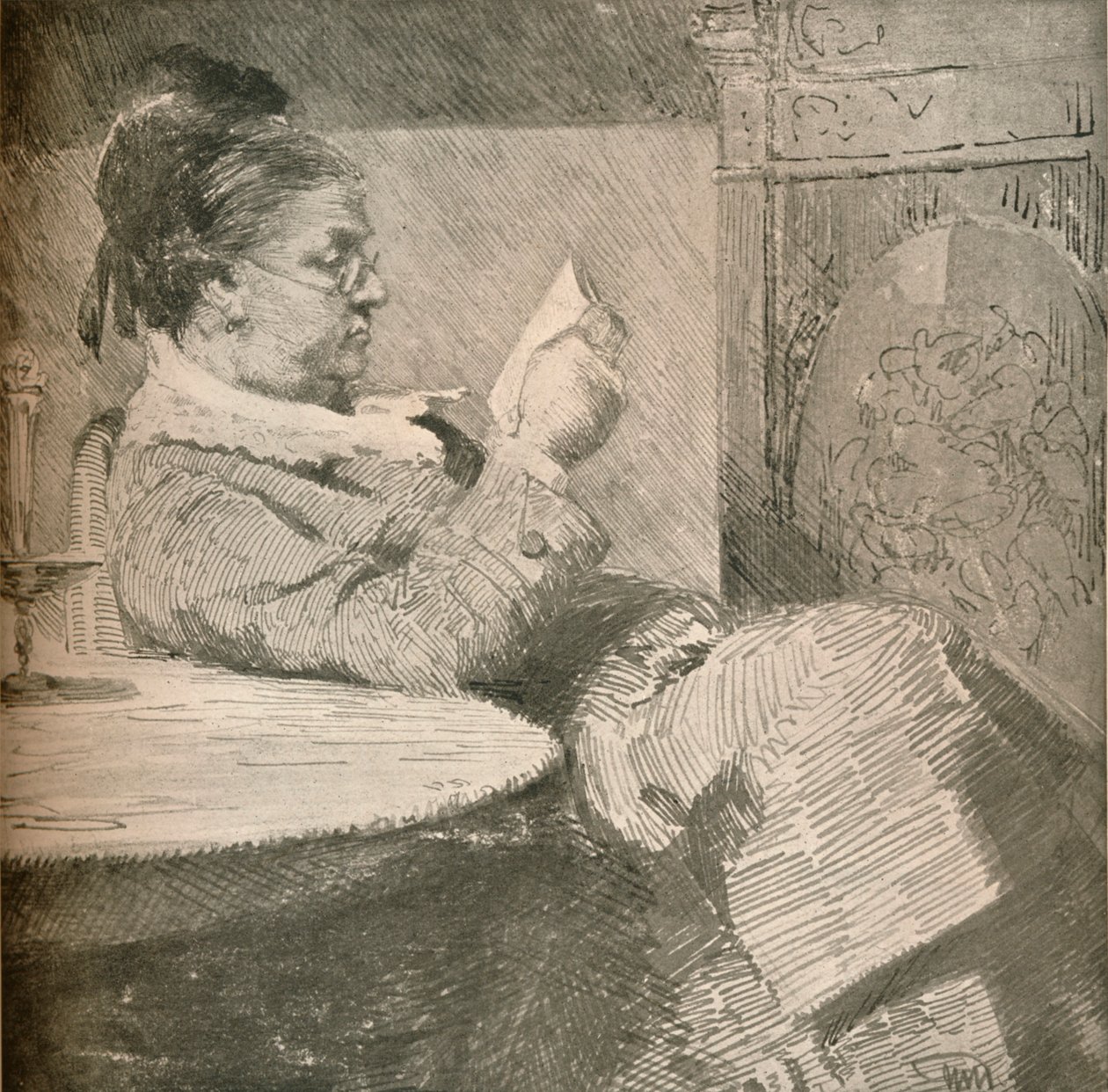 Portret Matki Artystki, c1912 autorstwa Hans Nikolaj Hansen