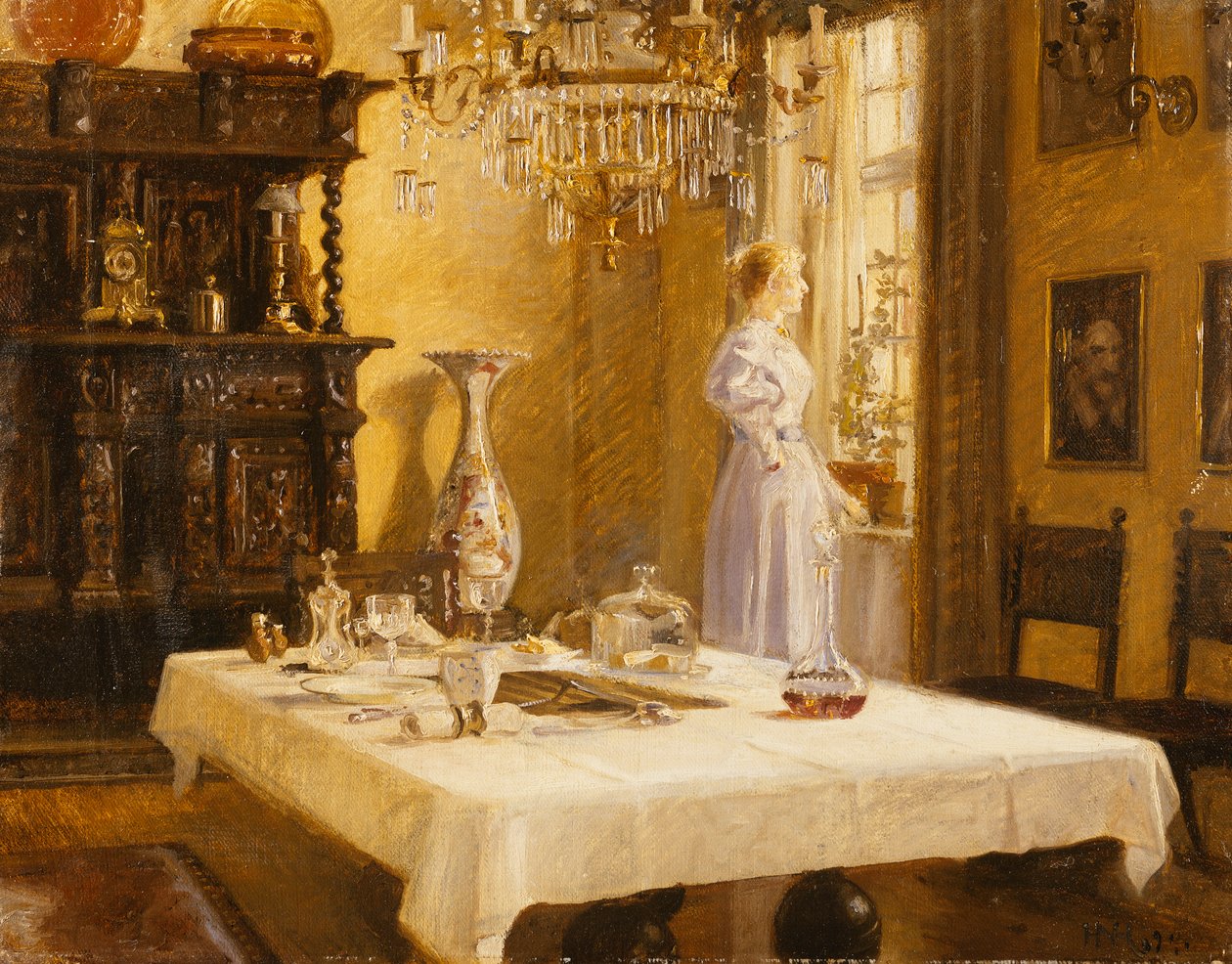 Późne przybycie, 1894 autorstwa Hans Nikolaj Hansen