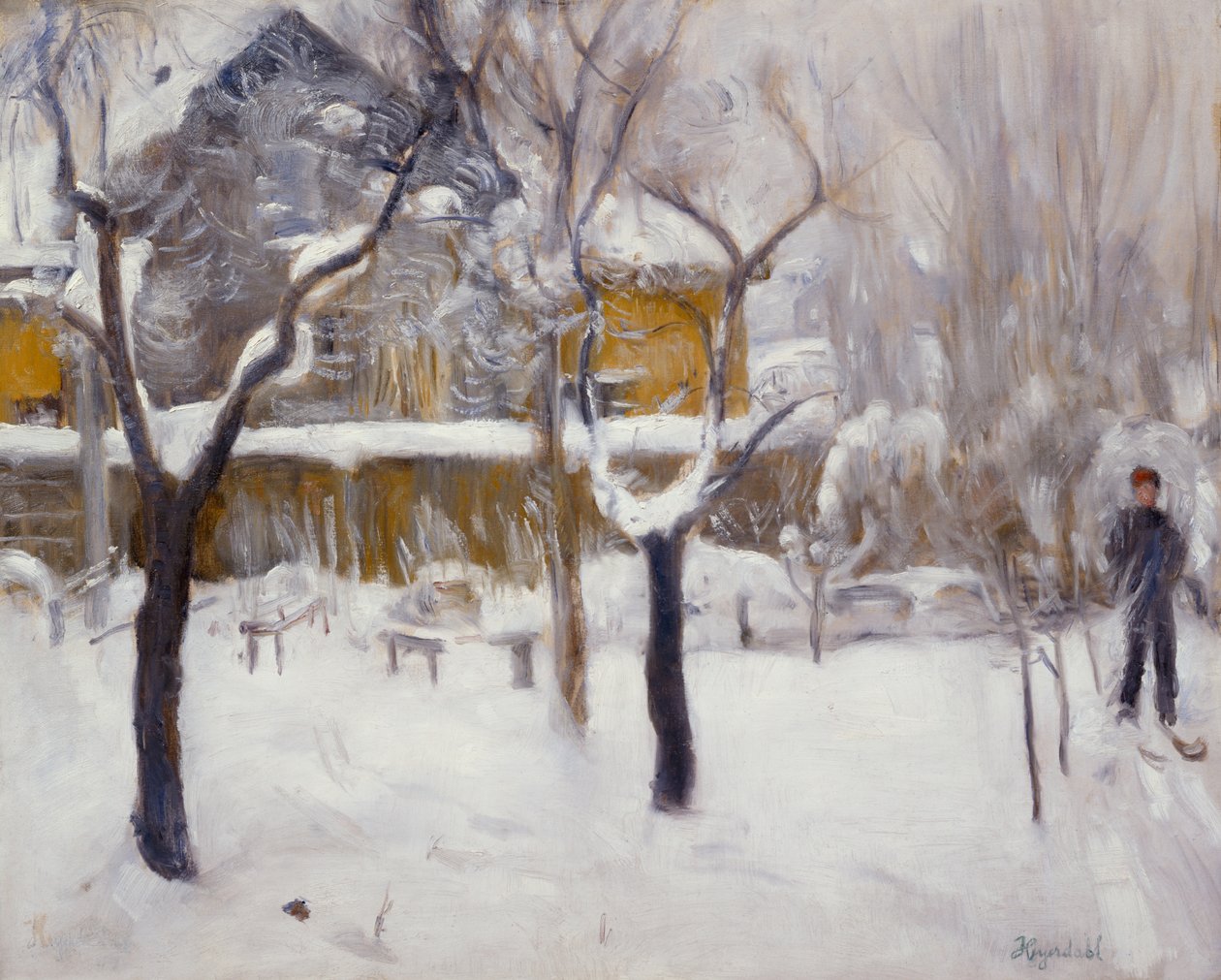 Zimowy krajobraz autorstwa Hans Olaf Heyerdahl