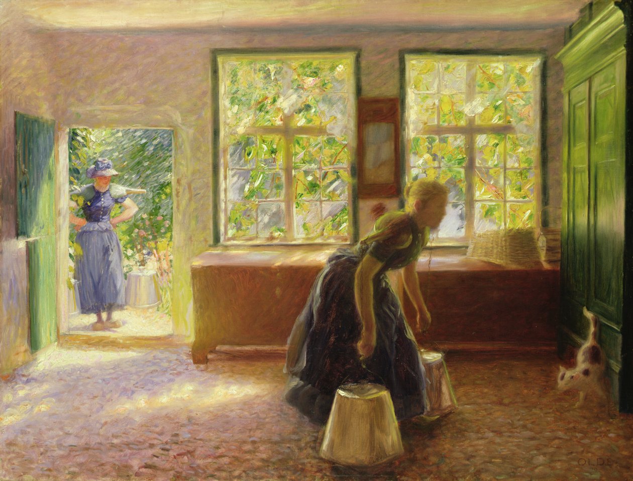 Sala w Borgfeld (olej na płótnie) autorstwa Hans Olde
