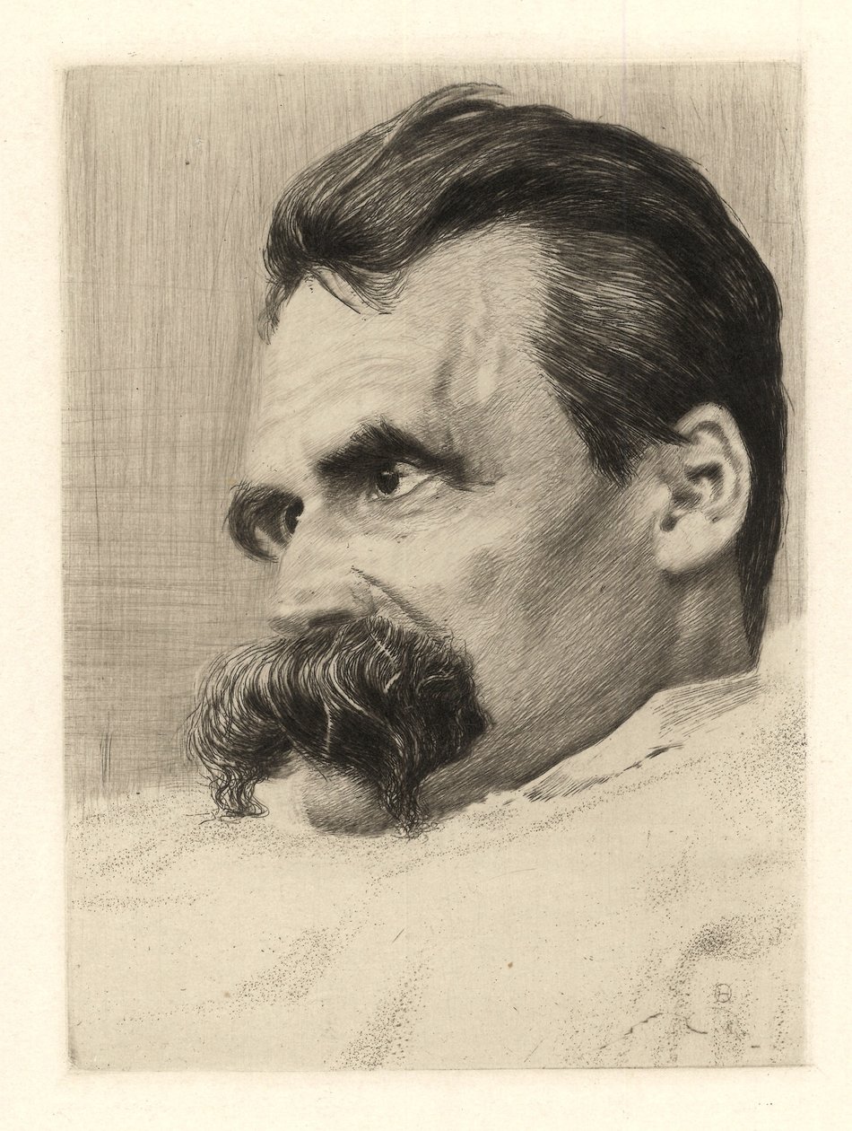 Portret Fryderyka Nietzschego, 1899-1900 autorstwa Hans Olde