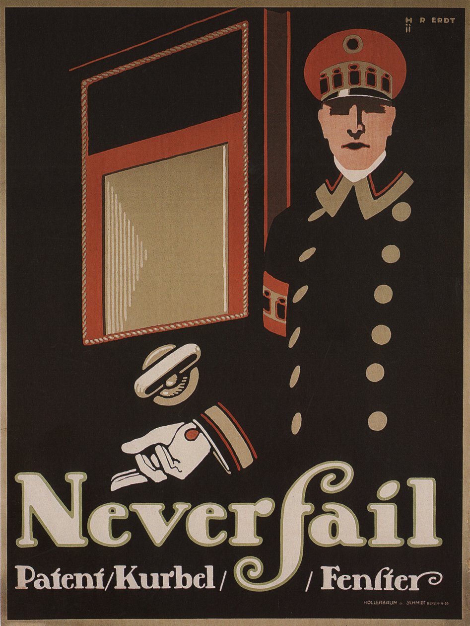 Nigdy nie zawodzą okien, 1911 autorstwa Hans Rudi Erdt