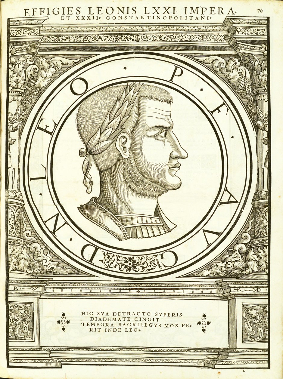 Leon IV, ilustracja z „Cesarzy rzymskich całego Wschodu i Zachodu” autorstwa Hans Rudolf Manuel Deutsch