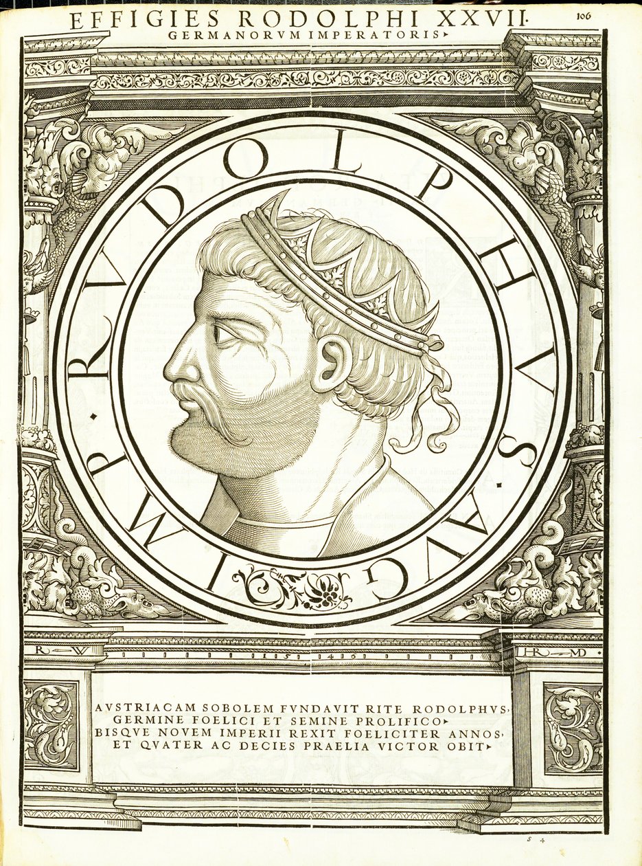 Rodolphus, ilustracja z „Cesarzy rzymskich całego Wschodu i Zachodu” autorstwa Hans Rudolf Manuel Deutsch