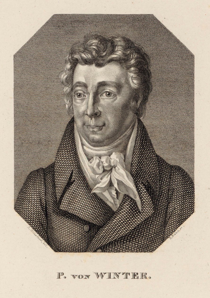 Portret kompozytora Petera von Winter 1754-1825 , c. 1830. autorstwa Hans Rudolf Rahn