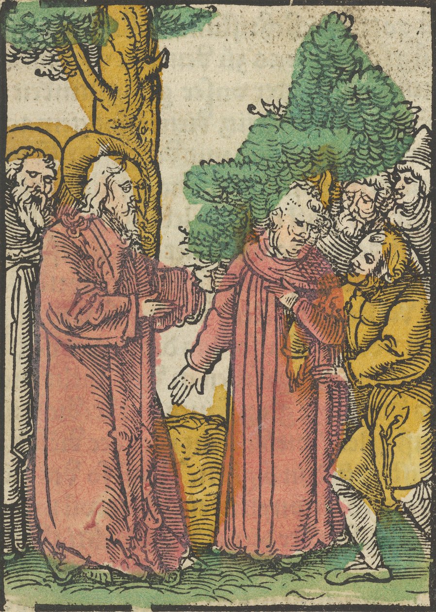 Chrystus uzdrawiający głuchoniemych z Das Plenarium, 1517. autorstwa Hans Schäufelein the Elder