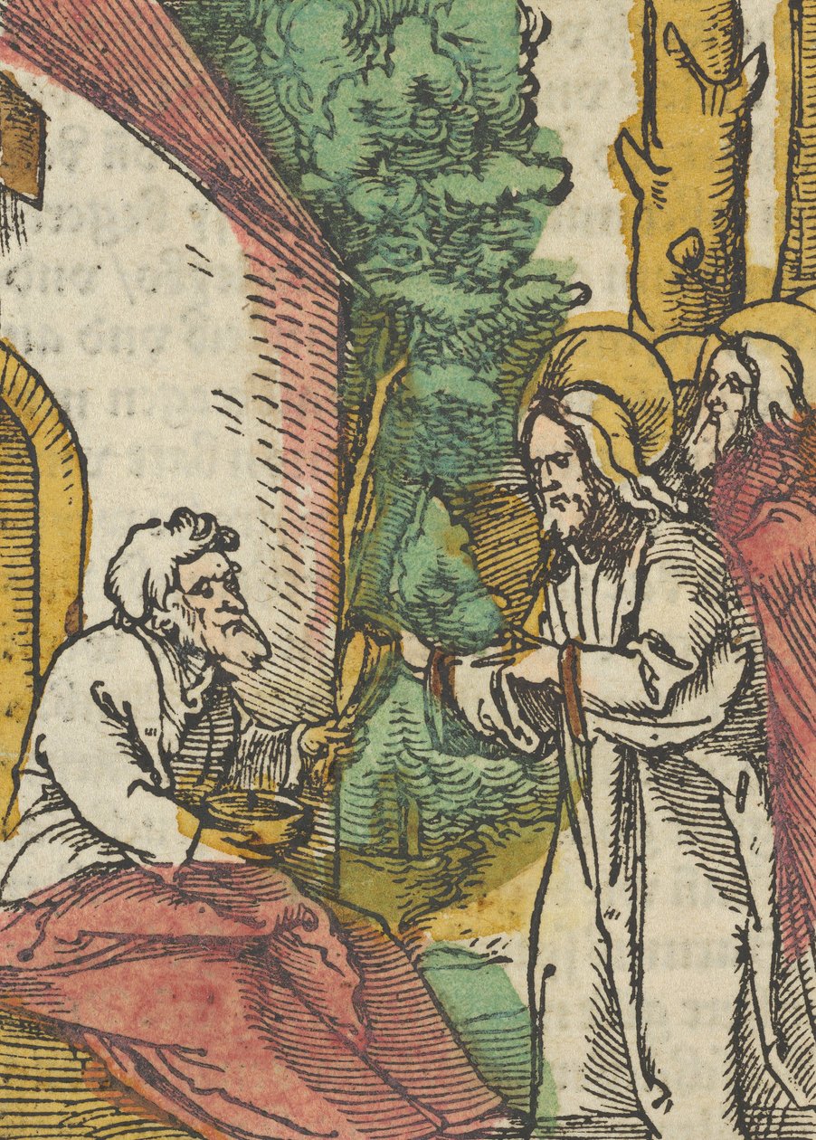 Chrystus uzdrawiający trędowatego z Das Plenarium, 1517. autorstwa Hans Schäufelein the Elder