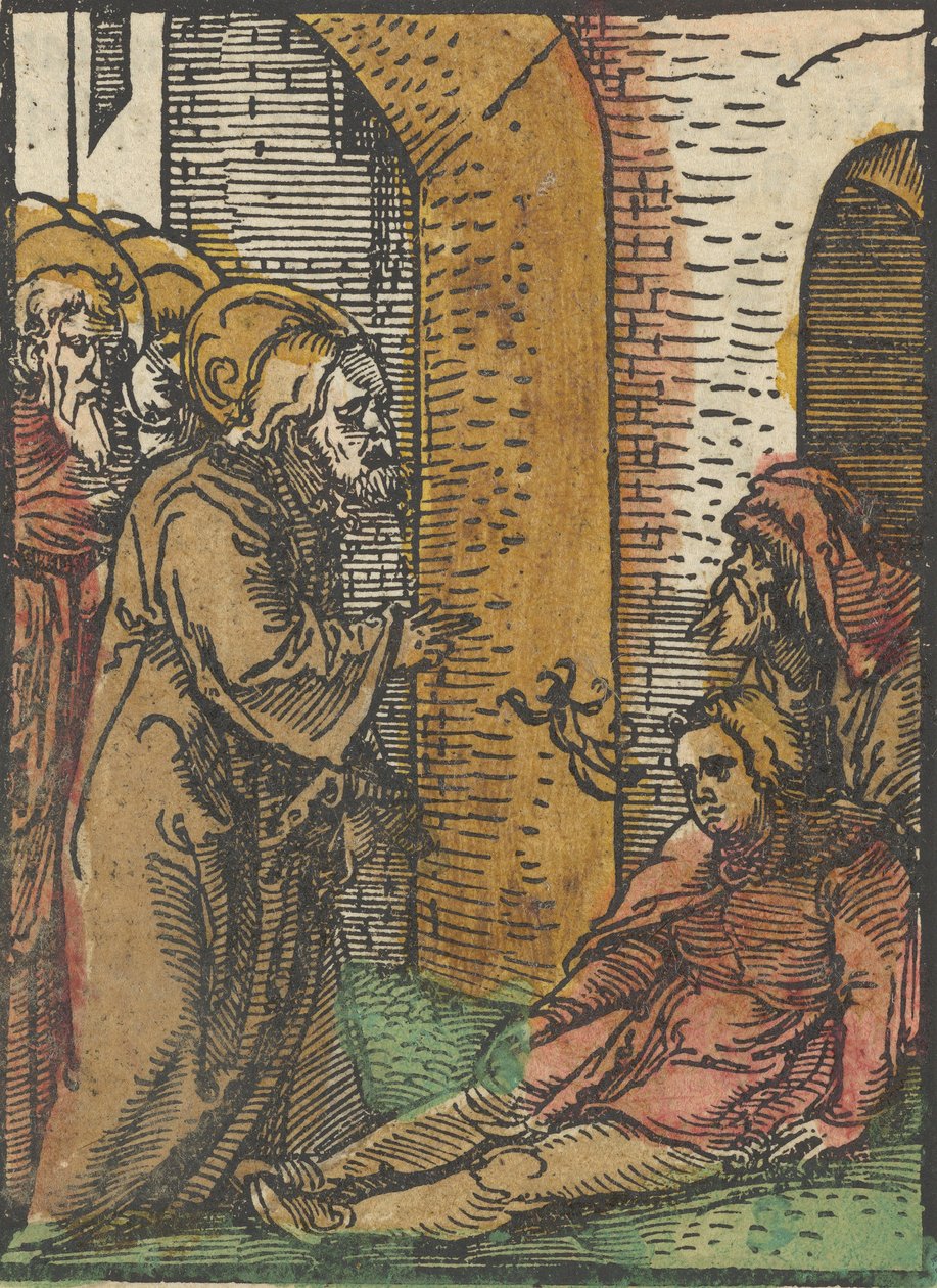 Chrystus uzdrawiający opętanych, z Das Plenarium, 1517. autorstwa Hans Schäufelein the Elder
