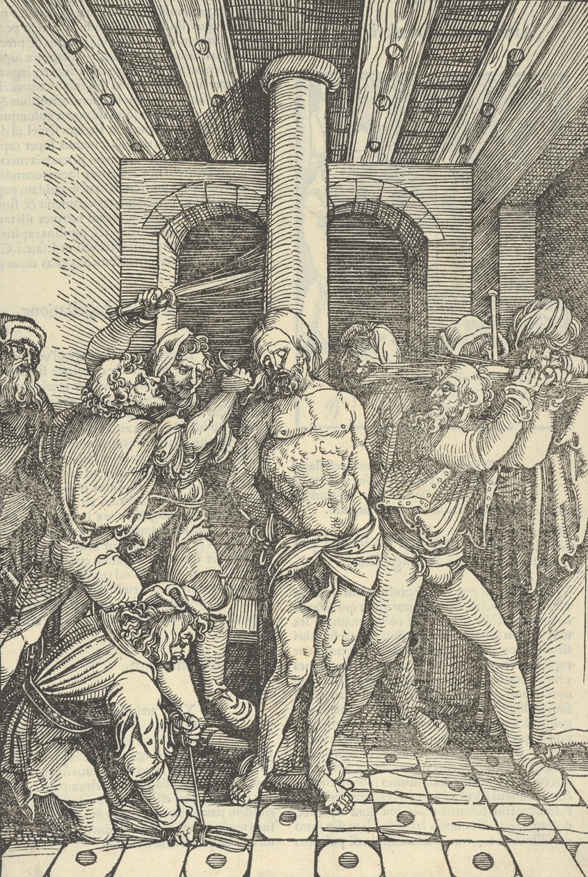 Chrystus Biczowany, z Zwierciadła męki Pana naszego Jezusa Chrystusa, 1507. autorstwa Hans Schäufelein the Elder