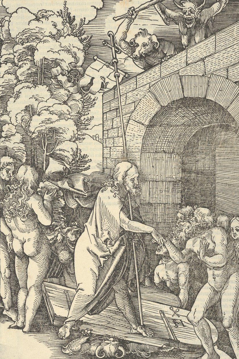 Chrystus w Otchłani, z Zwierciadła Męki Pana naszego Jezusa Chrystusa, 1507. autorstwa Hans Schäufelein the Elder