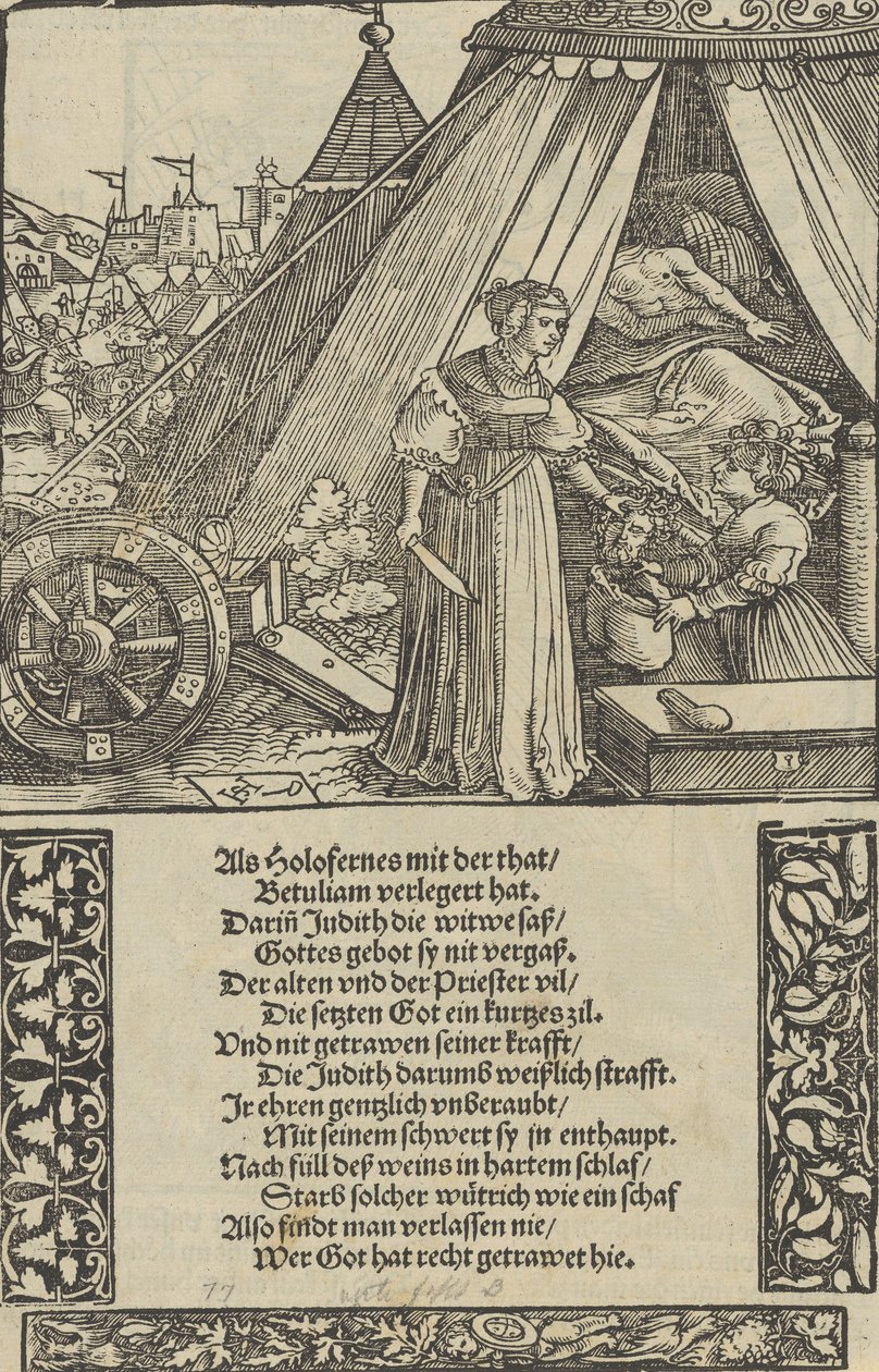 Judyta z Głową Holofernesa, z Pamięci Das Büchle, 1533. autorstwa Hans Schäufelein the Elder