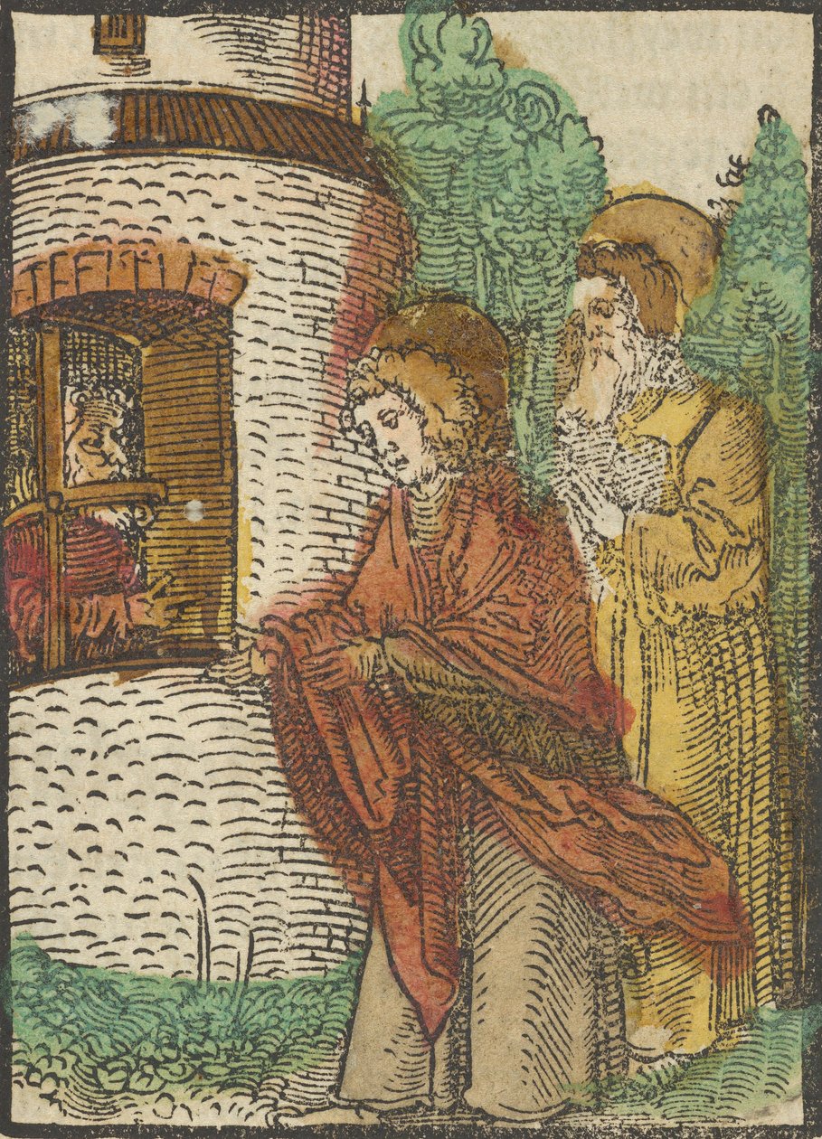 św. Jan w więzieniu, z Das Plenarium, 1517. autorstwa Hans Schäufelein the Elder