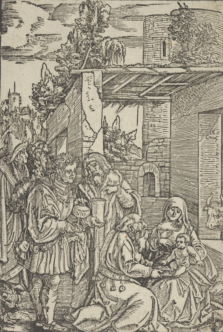 Adoracja Trzech Króli, z Ewangelii i Listu, 1512. autorstwa Hans Schäufelein the Elder