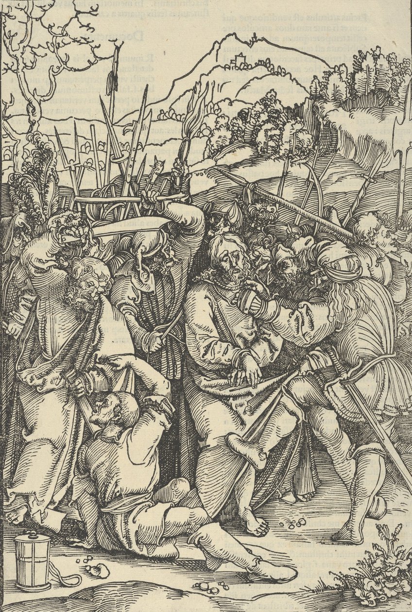 Aresztowanie Chrystusa z Zwierciadła Męki Pana naszego Jezusa Chrystusa, 1507. autorstwa Hans Schäufelein the Elder