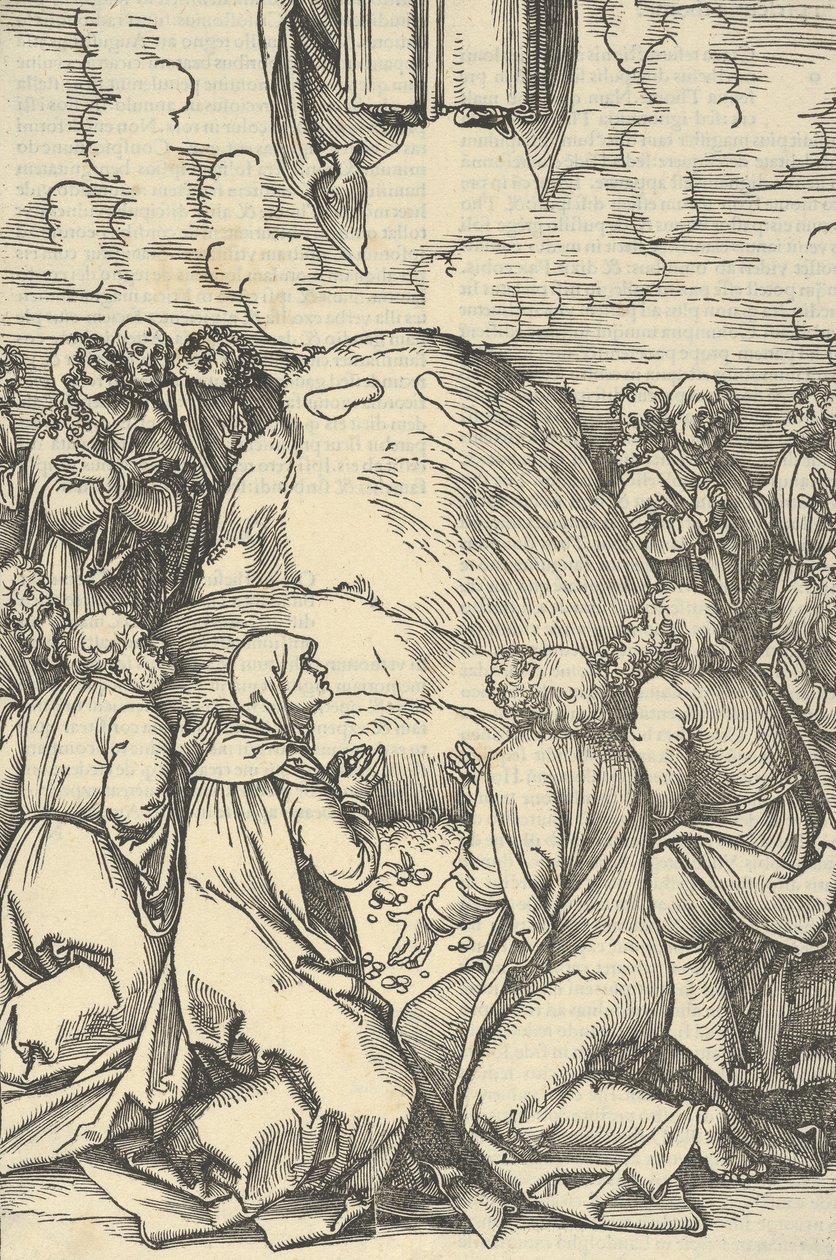 Wniebowstąpienie Chrystusa ze Zwierciadła Męki Pana naszego Jezusa Chrystusa, 1507. autorstwa Hans Schäufelein the Elder