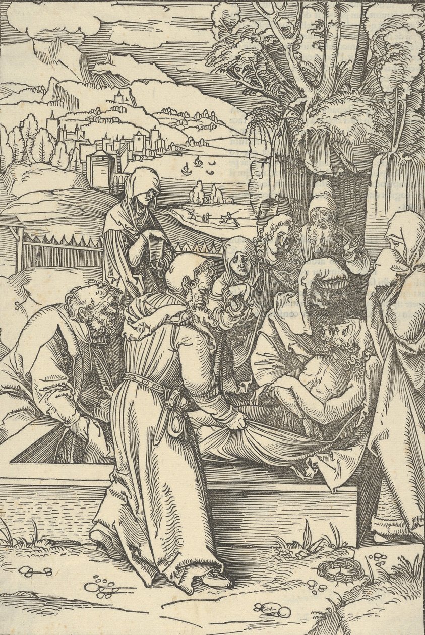 Złożenie do grobu ze zwierciadła męki Pana naszego Jezusa Chrystusa, 1507. autorstwa Hans Schäufelein the Elder