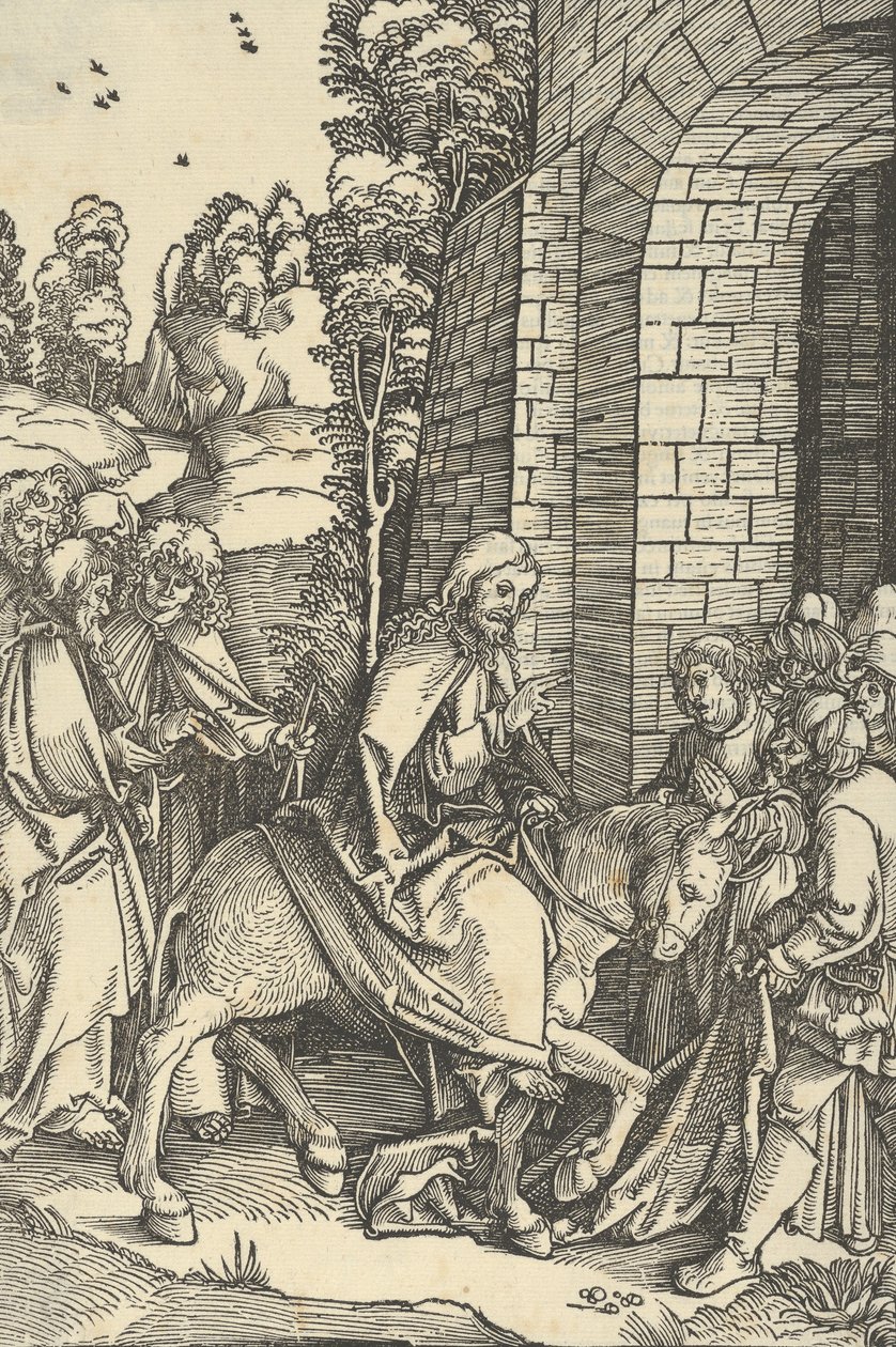 Wejście do Jerozolimy od zwierciadła męki Pana naszego Jezusa Chrystusa, 1507. autorstwa Hans Schäufelein the Elder