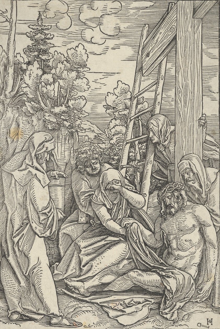 Lamentacja, z Życia Chrystusa, ca. 1511-12. autorstwa Hans Schäufelein the Elder