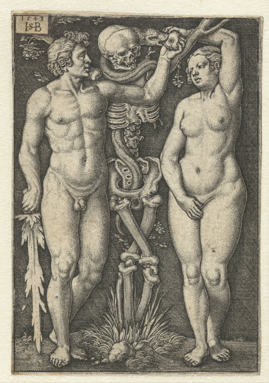 Adam i Ewa i Śmierć autorstwa Hans Sebald Beham