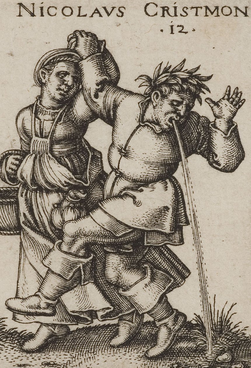 Beham Święto chłopskie 1546 bl 06 detal autorstwa Hans Sebald Beham