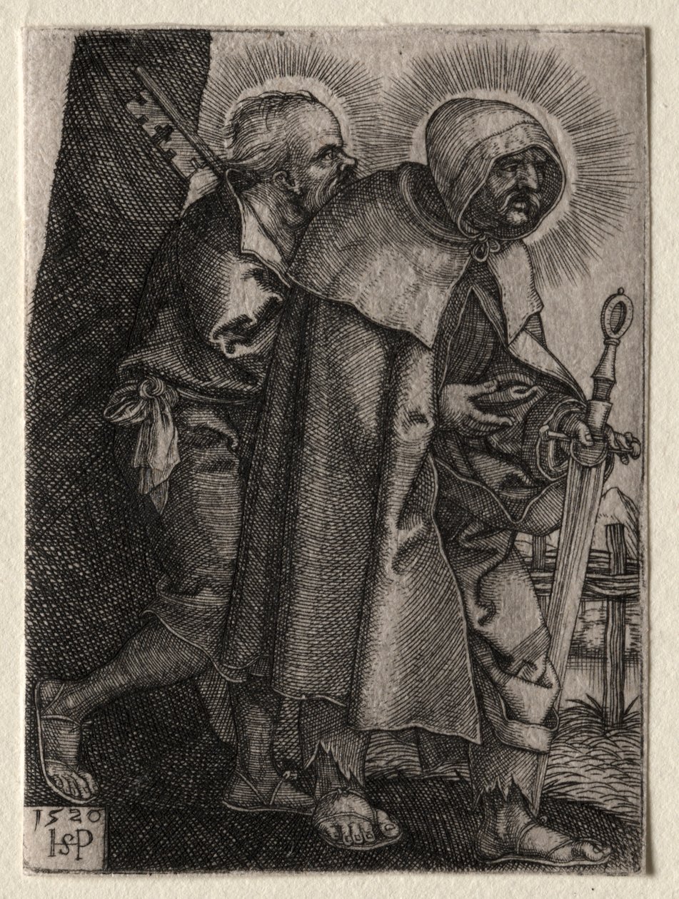 Chrystus i apostołowie: św. Piotr i św. Paweł autorstwa Hans Sebald Beham