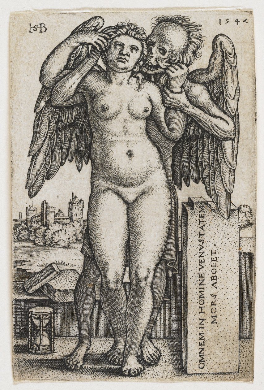 Śmierć porywająca kobietę, 1547 autorstwa Hans Sebald Beham